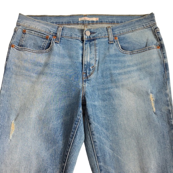 Levi’s Boyfriend Distressed Light Wash Denim Jeans Size 30 - Picture 5 of 17